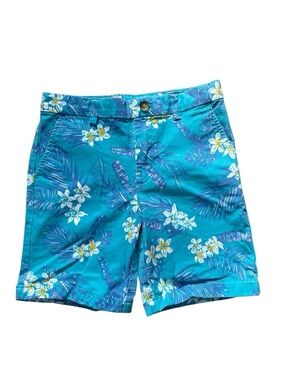 Vineyard Vines Boys Floral/Hawaiian Print Adjustable Waist Shorts-Size 7